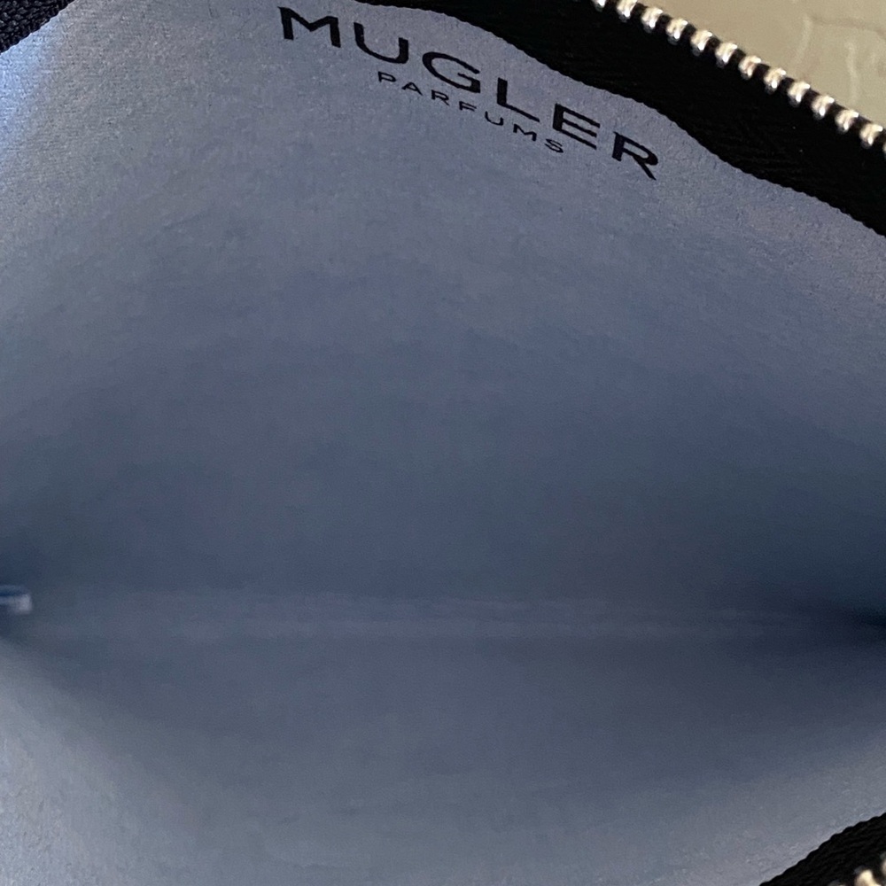 MUGLER Parfums Black Purple Logo Cosmetic Zipper Pouch Bag by Thierry Mugler - Picture 4 of 5